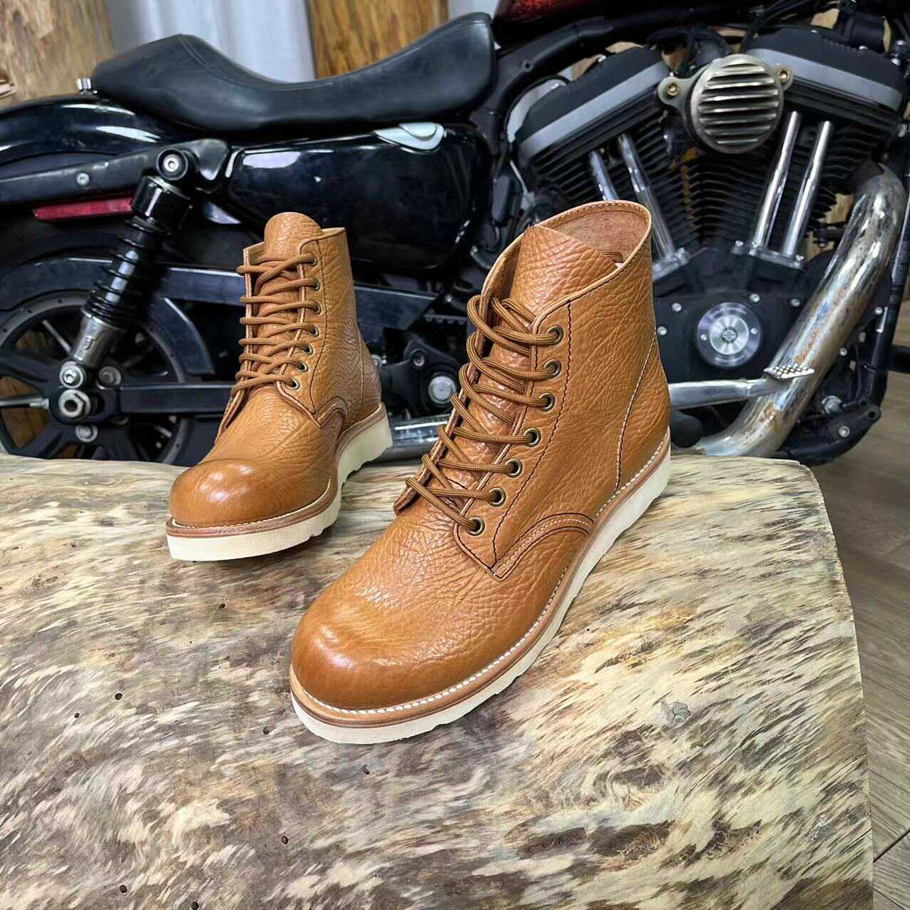 Vintage Work Male Leather Martin Boots foto 5