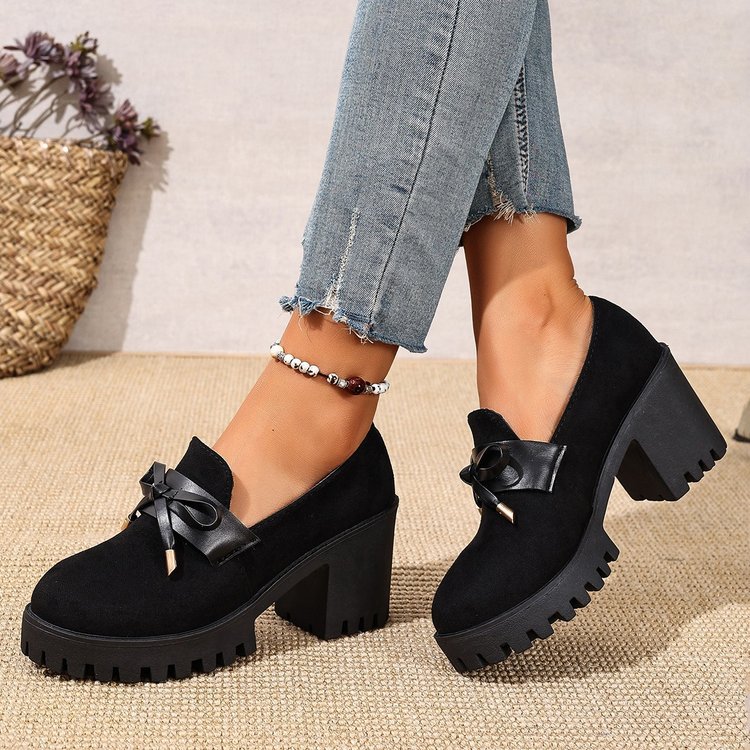 British-style French Loafer Suede Slip-on Shoes foto 2