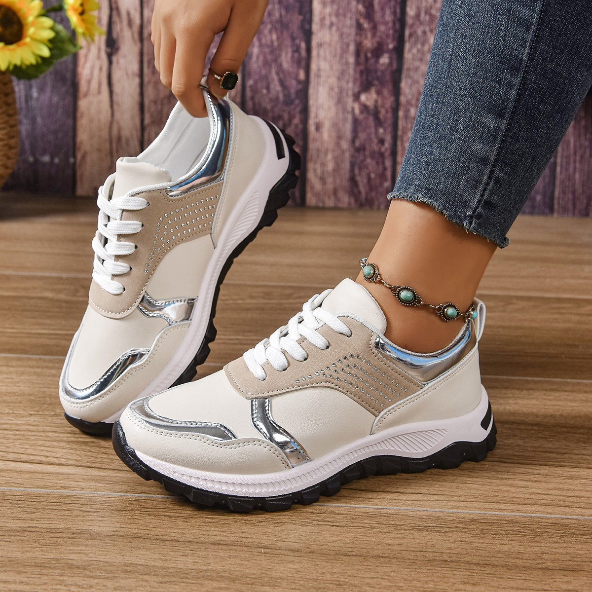 Plus-size Sporty Casual Shoes Autumn New Arrival With A Thick Sole foto 3