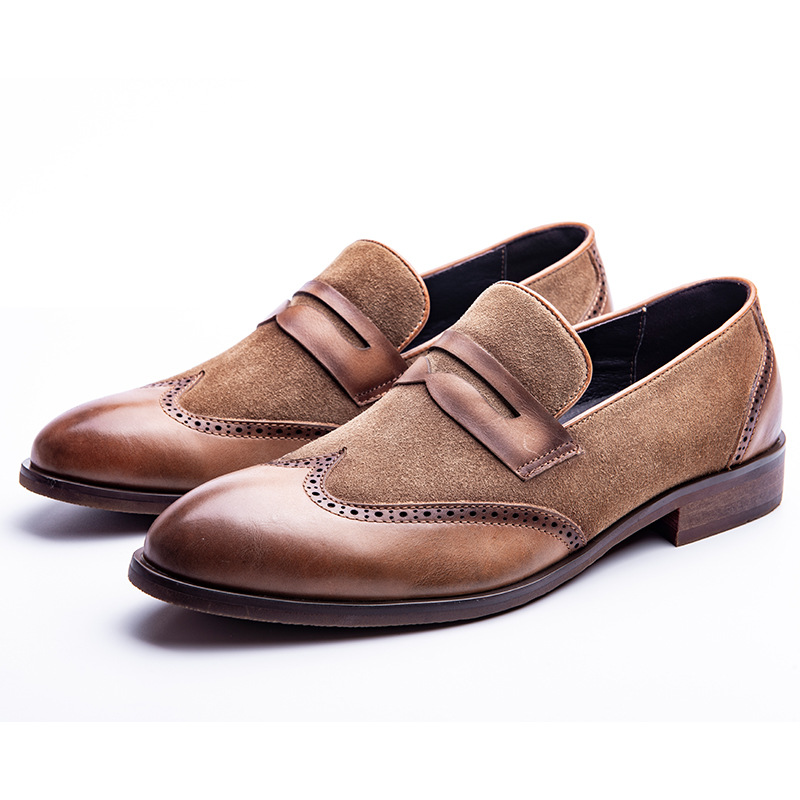 British Style Casual Leather Shoes Men's Retro foto 3
