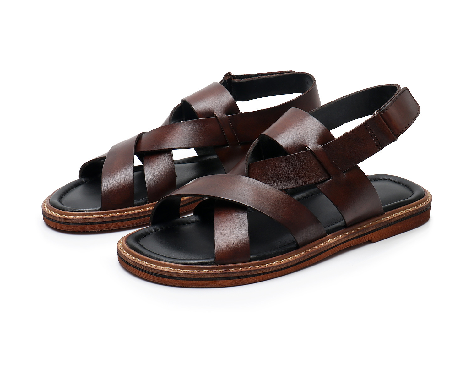 Summer Genuine Leather Casual Sandals Men foto 3