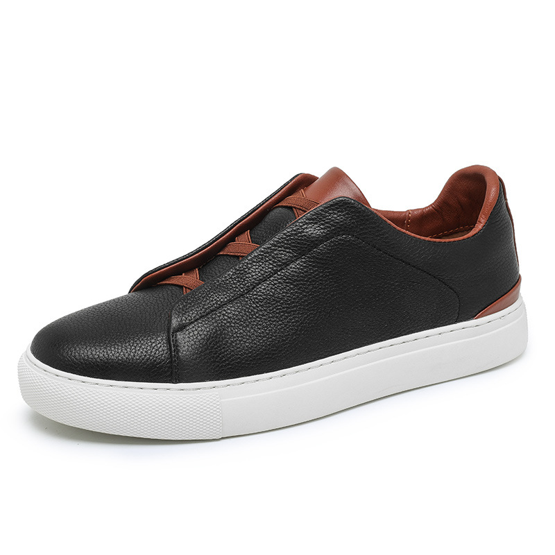 First Layer Cowhide Four Seasons Leisure Leather Shoes Korean Style foto 3