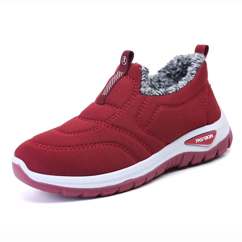 Female Fleece-lined Thickening Thermal Cotton Shoes foto 4