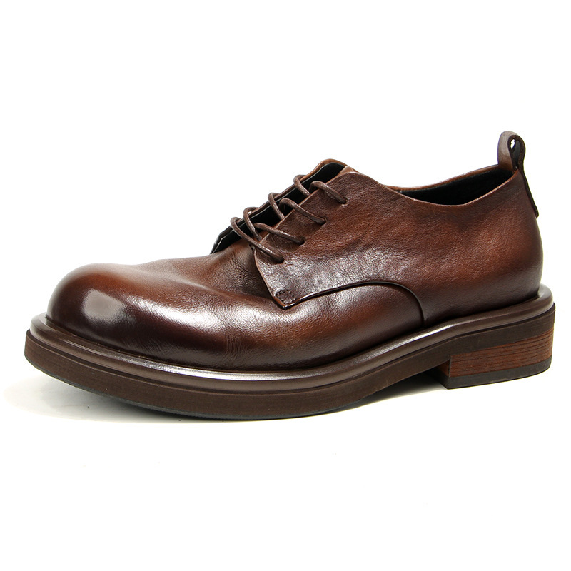 British-style Vintage Leather Shoes For Men foto 3