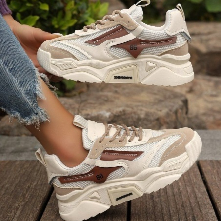 Womens Mesh Platform Casual Sneakers foto 3