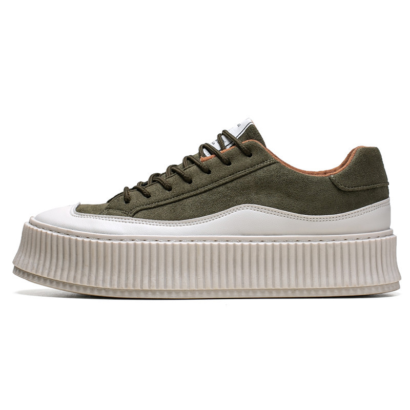 Hong Kong Style Thick Bottom Height Increasing Canvas Shoes foto 5