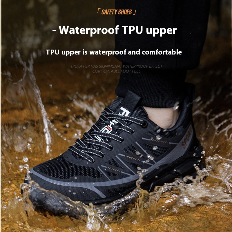 Anti Smashing And Puncture Lightweight Soft Soled Steel Toe Work Shoes foto 5