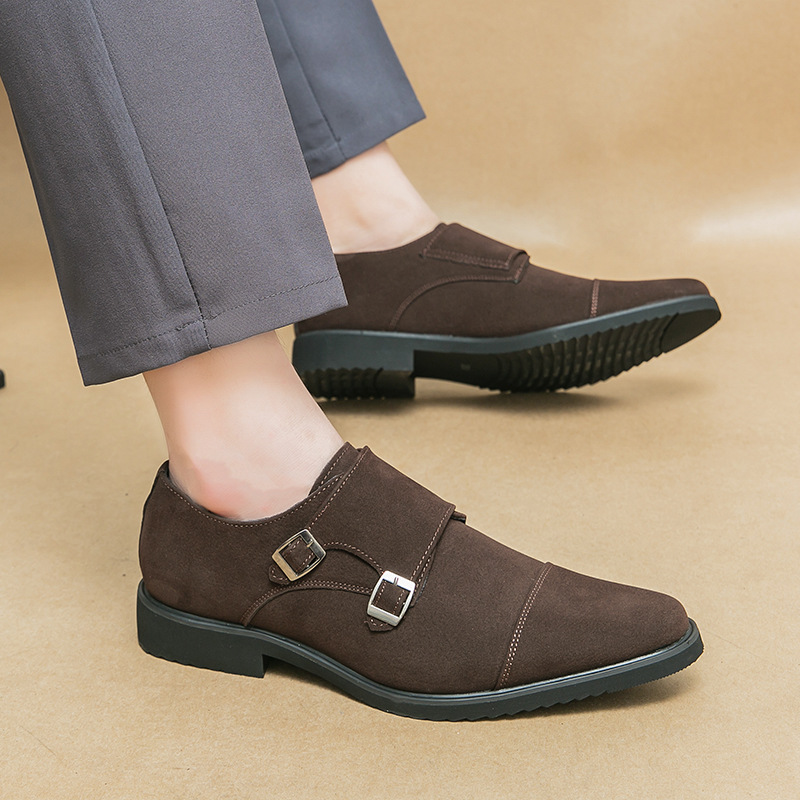 Men's Fashion Black Business Leather Shoes foto 4