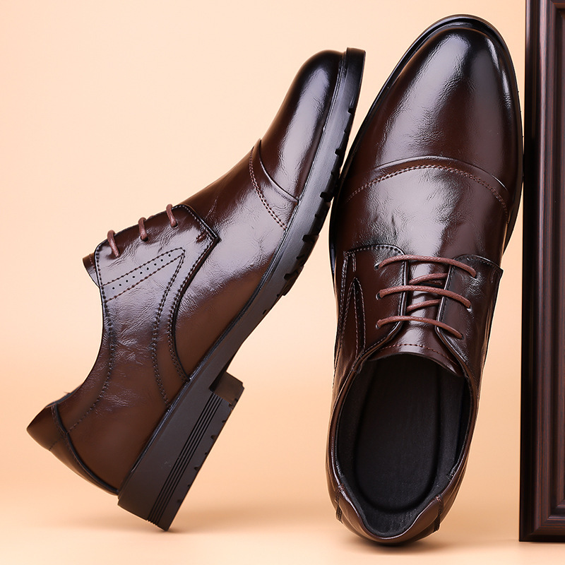 New Men's Business Formal Leather Shoes foto 2