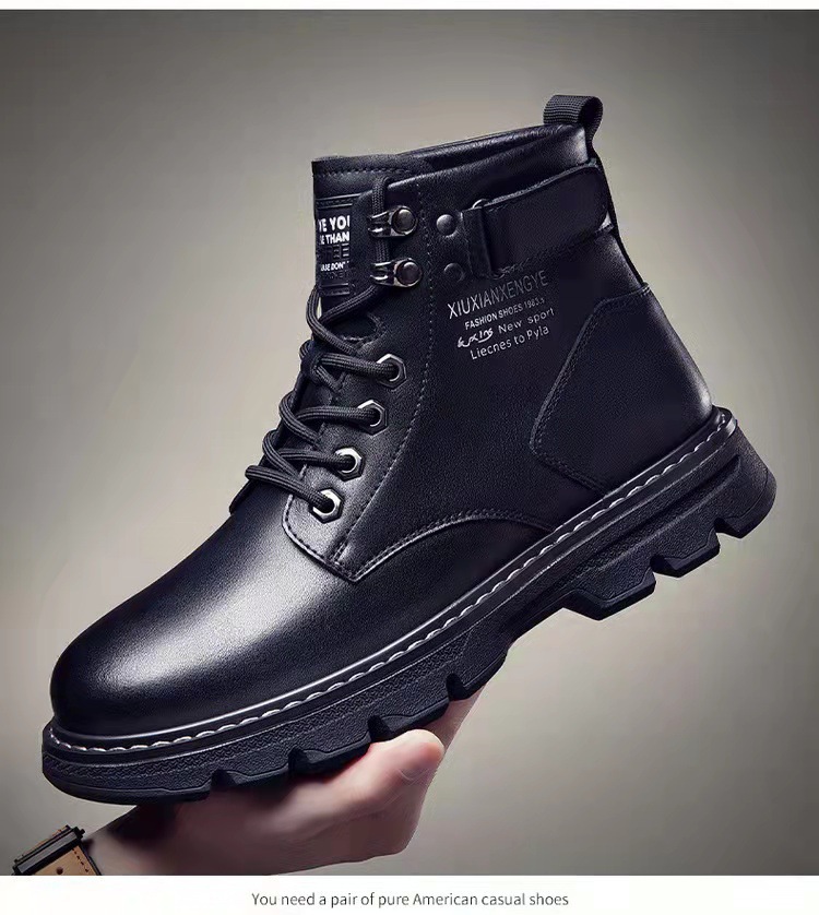 Mens Mid- To High-top Boots In Korean Style foto 4