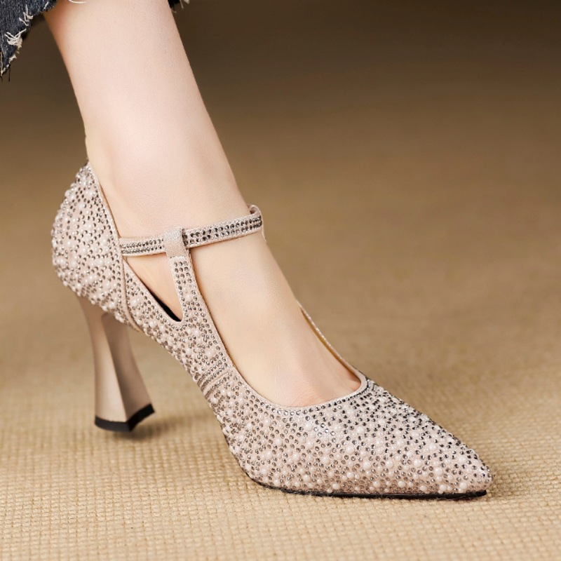 Low-cut Cheongsam Wedding Banquet Shoes Womens High Heels foto 5