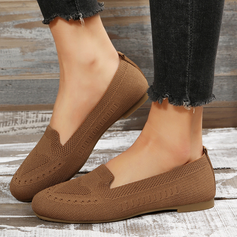 Fly Woven Mesh Low-cut Slip-on Lazy Flat Women's Casual Shoes foto 5