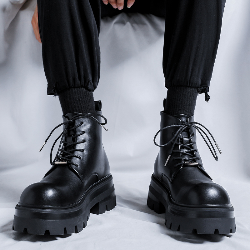 Black Working Wear Motorcycle Boots foto 4