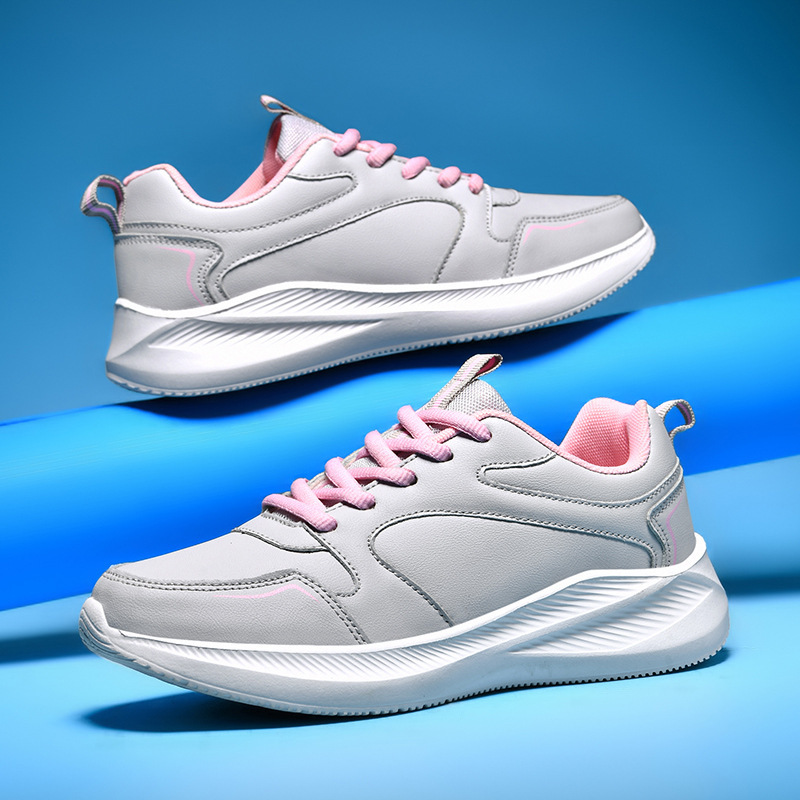 Waterproof Leather Soft Bottom Casual Sneaker Women foto 5