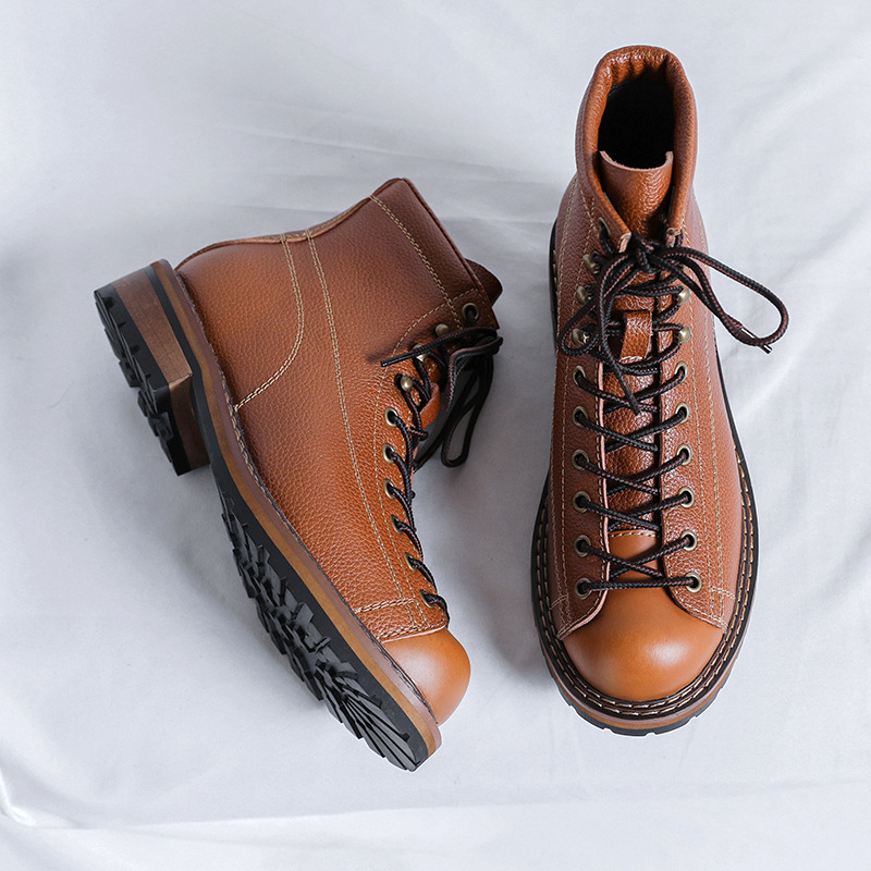 Men's High Top British Style Martin Boots foto 3