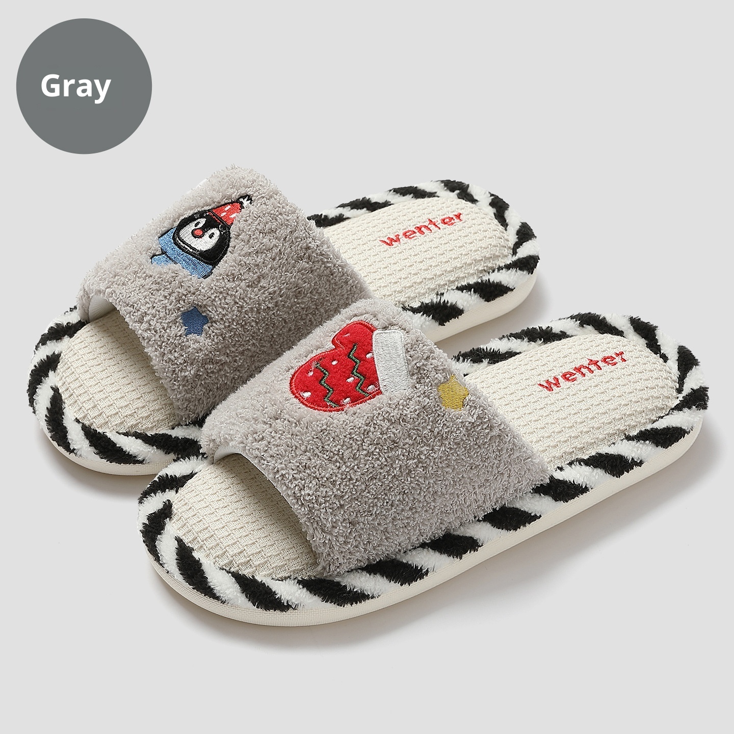 Breathable Sweat-absorbent Home Indoor Cotton Wear-resistant Fluffy Slippers Wholesale foto 2