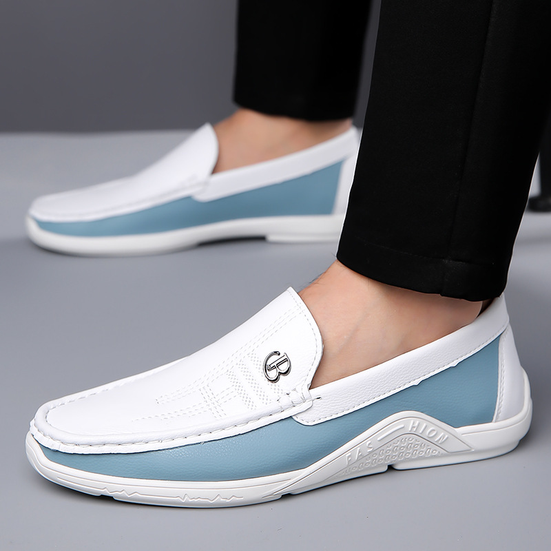 Summer Men's Casual Leather Shoes foto 3