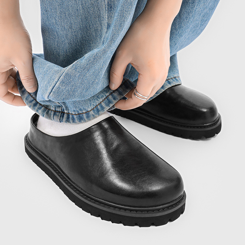 Retro Chunky-Soled Elevator Slip-On Casual Outdoor Slippers foto 3