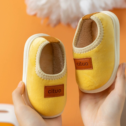 Children Cosy Plush-Lined Anti-Slip Winter House Booties foto 2