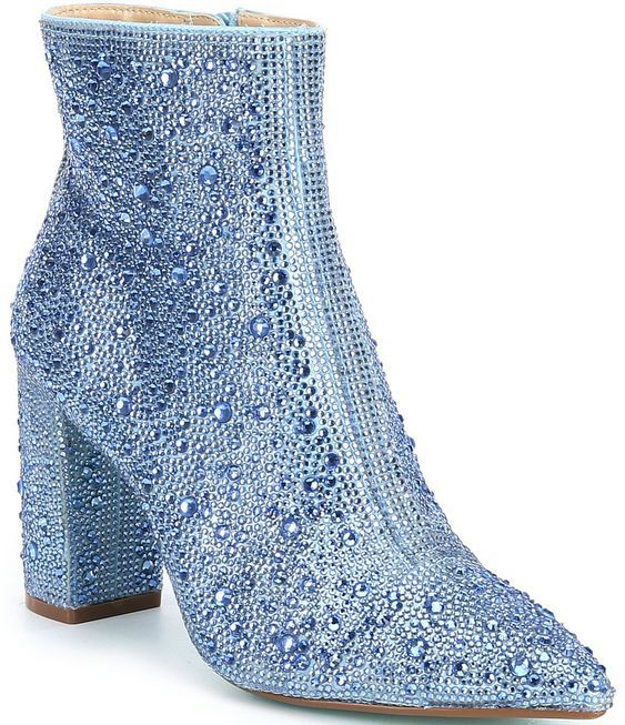 Rhinestone Pointed Toe Fashion Ankle Boots foto 4