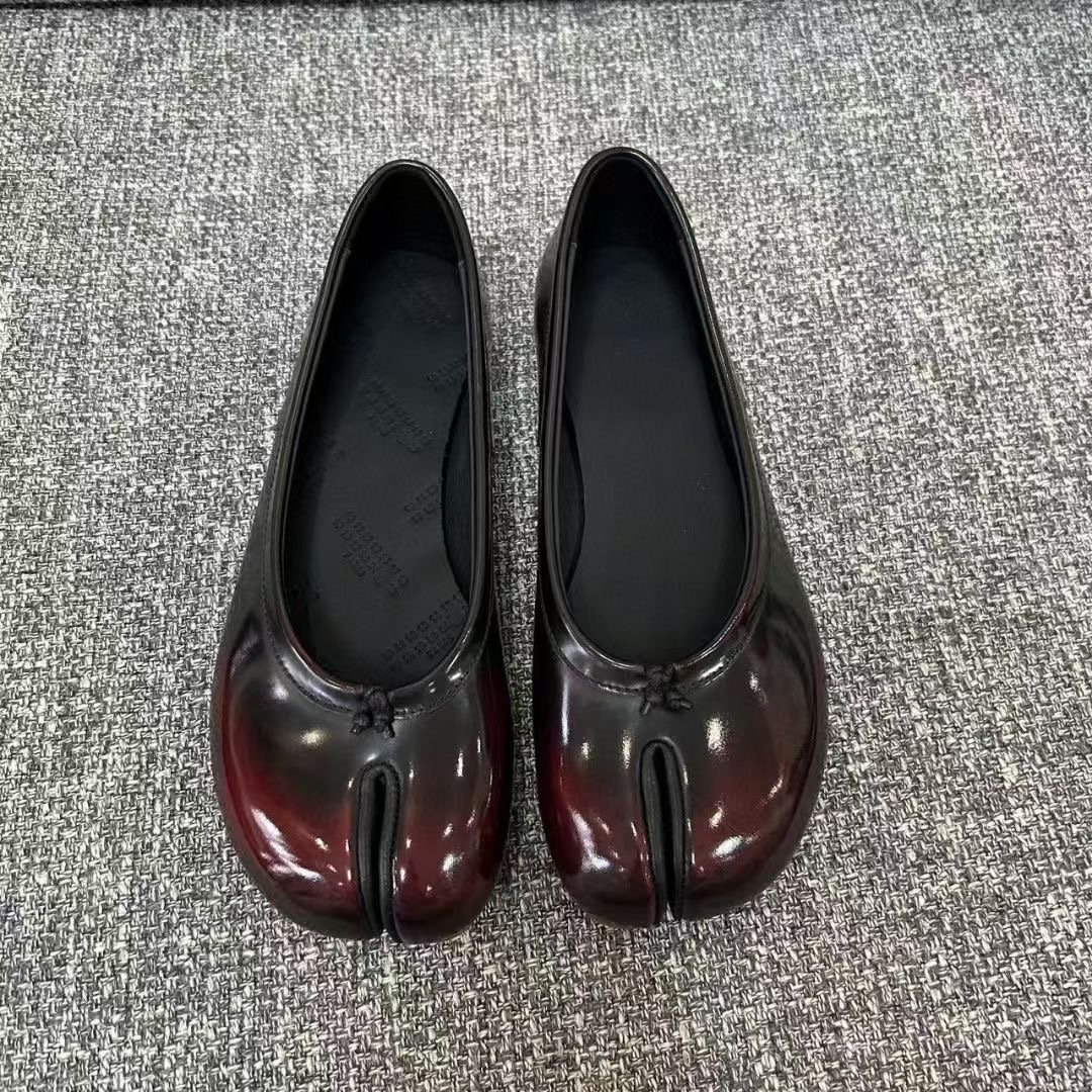 Genuine Leather Retro Split Toe Tabi Shoes Slip-on foto 4