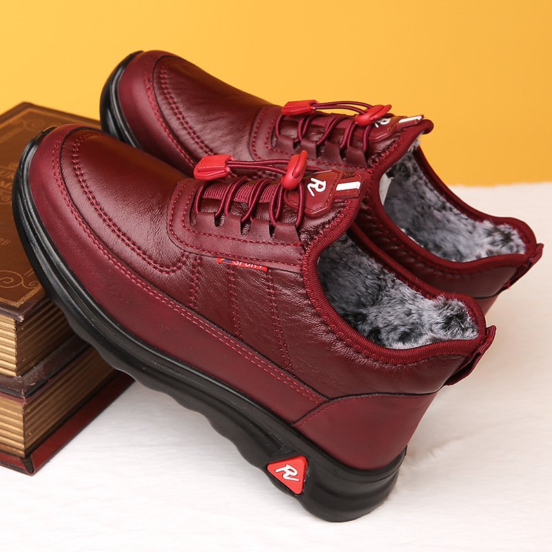 Fleece-lined Thickened Warm And Anti-slip Cotton Shoes For The Elderly foto 4