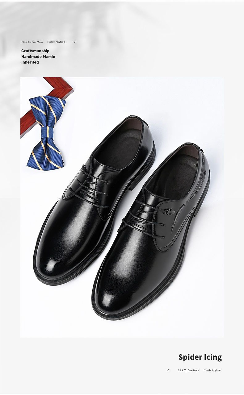 Men's Business Leather Shoes Men's Black Casual Genuine Cowhide Formal Wear Korean Fashion Shoes foto 5