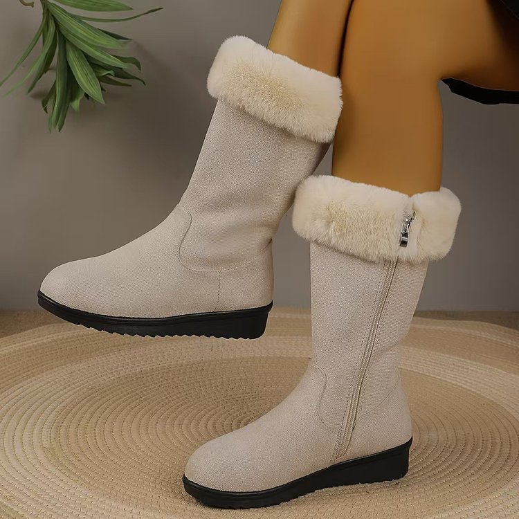 Fleece-lined Thickened Mid-calf Versatile Snow Boots foto 4