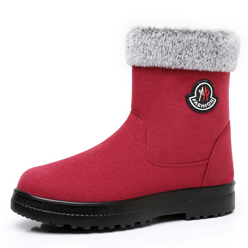 Cotton-padded Shoes With Velvet Women's Long Tube High-top Snow Boots foto 2
