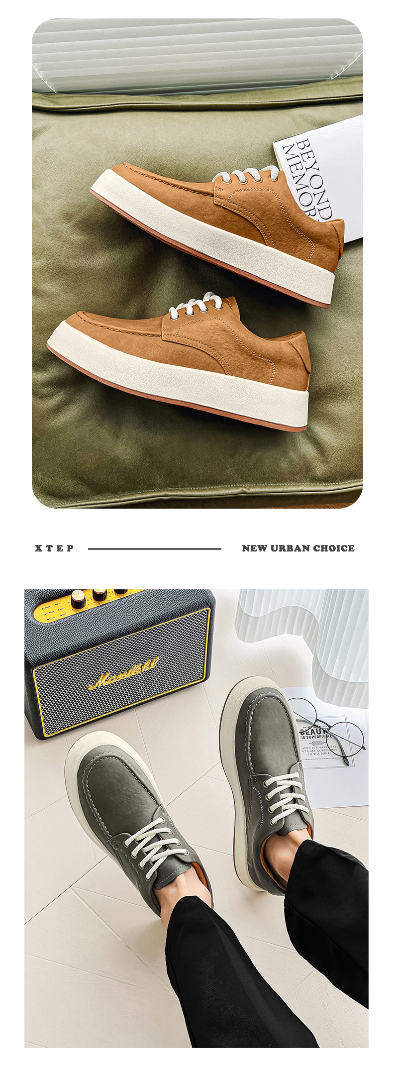 Casual Men's Lace-up Platform Casual Shoes foto 4
