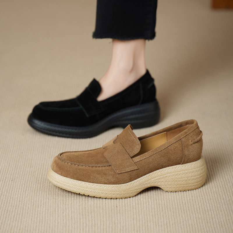 Womens High-heeled Wedge Slip-on Shoes foto 2