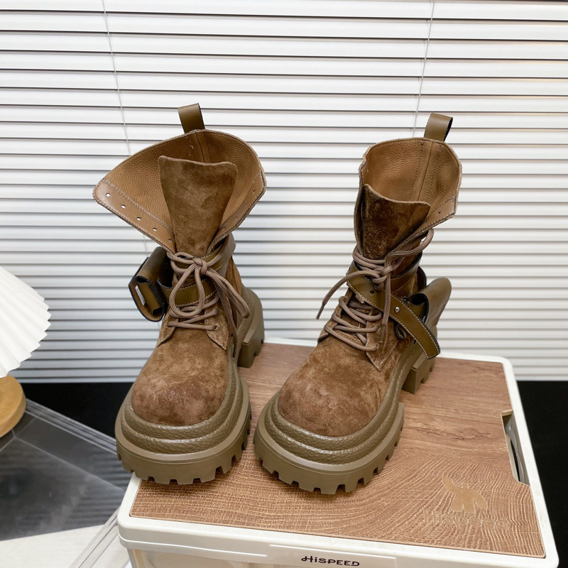 Suede Thick-soled Martin Boots For Women Autumn And Winter New Fashion foto 5