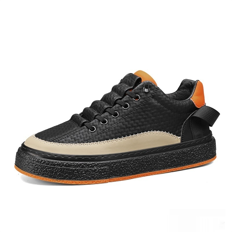 Elastic Leather Casual Running Shoes Trendy Sports foto 5