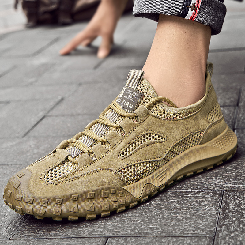 Casual Plus Size Suede Leather Mesh Casual Shoes Breathable foto 2