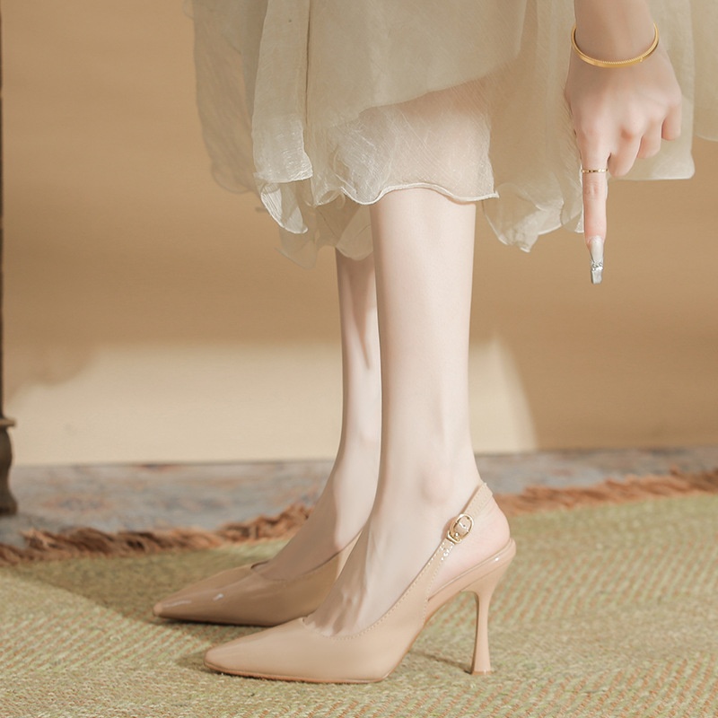 Women's Pointed Toe Korean Style Patent Leather High Heels foto 3