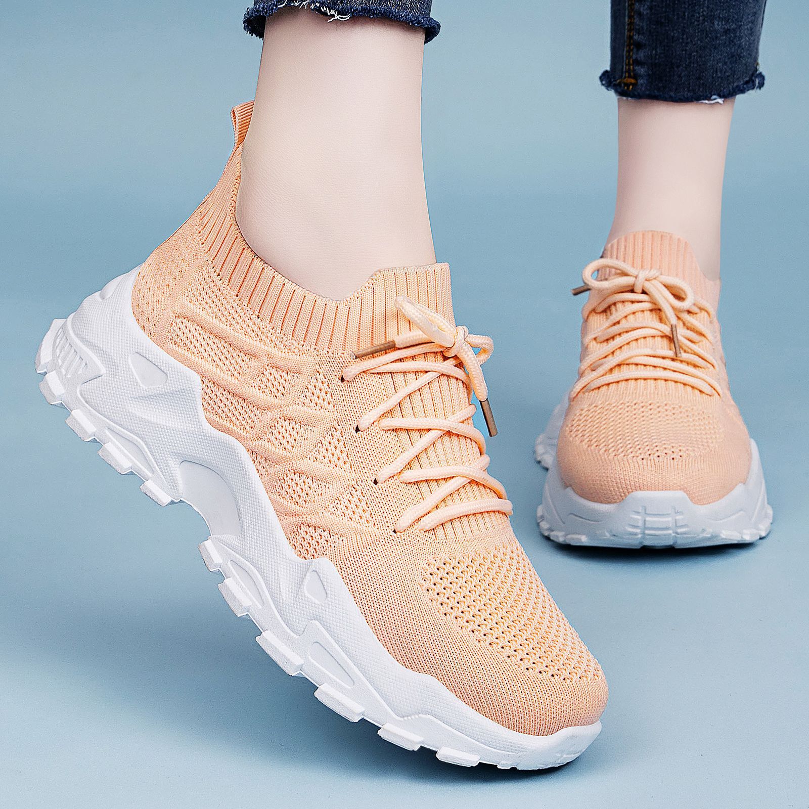 Casual Padded Sole Height Increasing Dad Shoes foto 2
