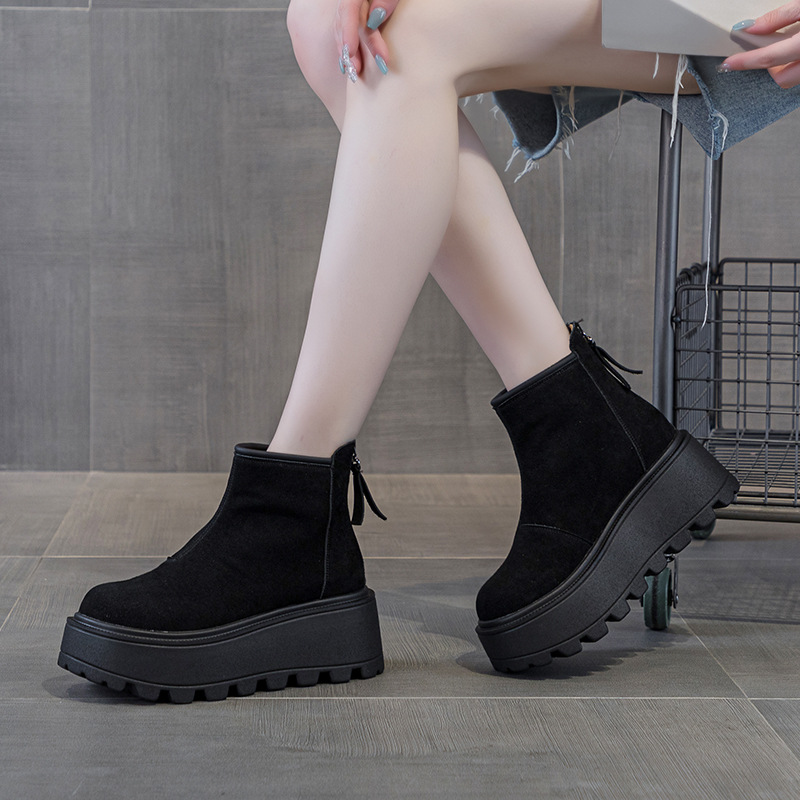 Short Leather Warm Women's Shoes foto 3