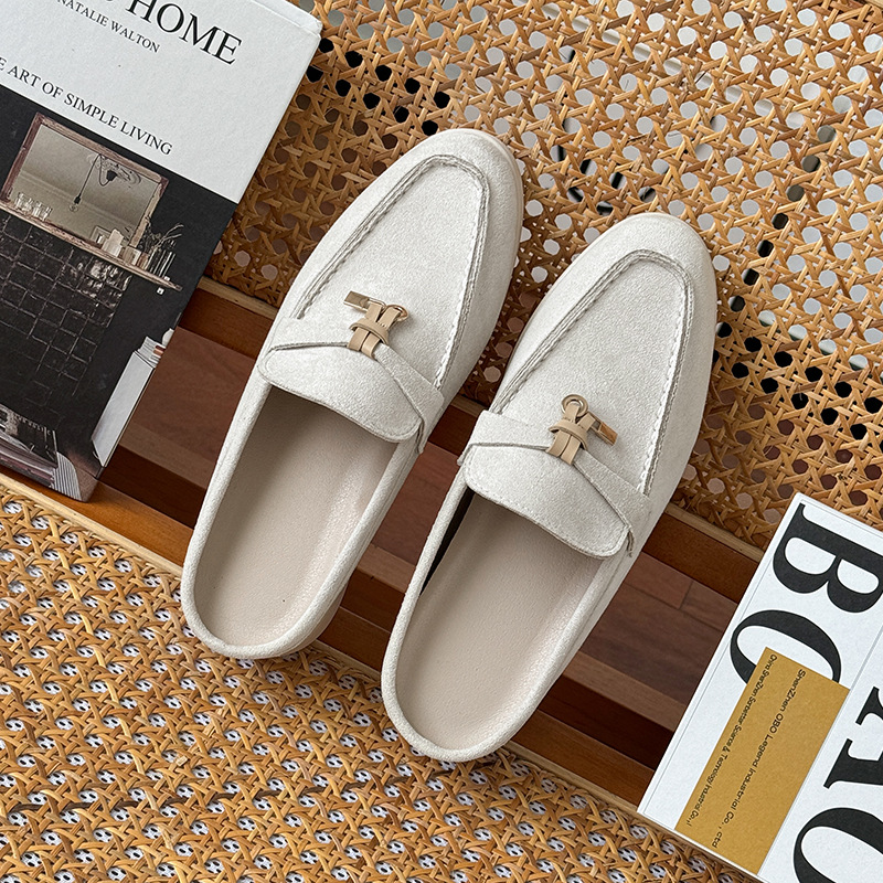 Tasseled Hidden-Heel Closed-Toe Half Slippers For Women foto 2