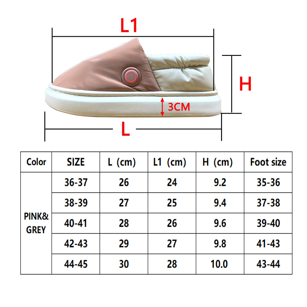 Long Endurance Battery Heating Cotton Shoes Warm Feet Heating Slippers foto 5