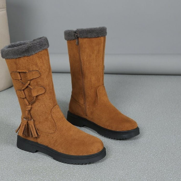 Womens Thick-soled Fleece-lined Extra-thick Boots From Europe And The US foto 3