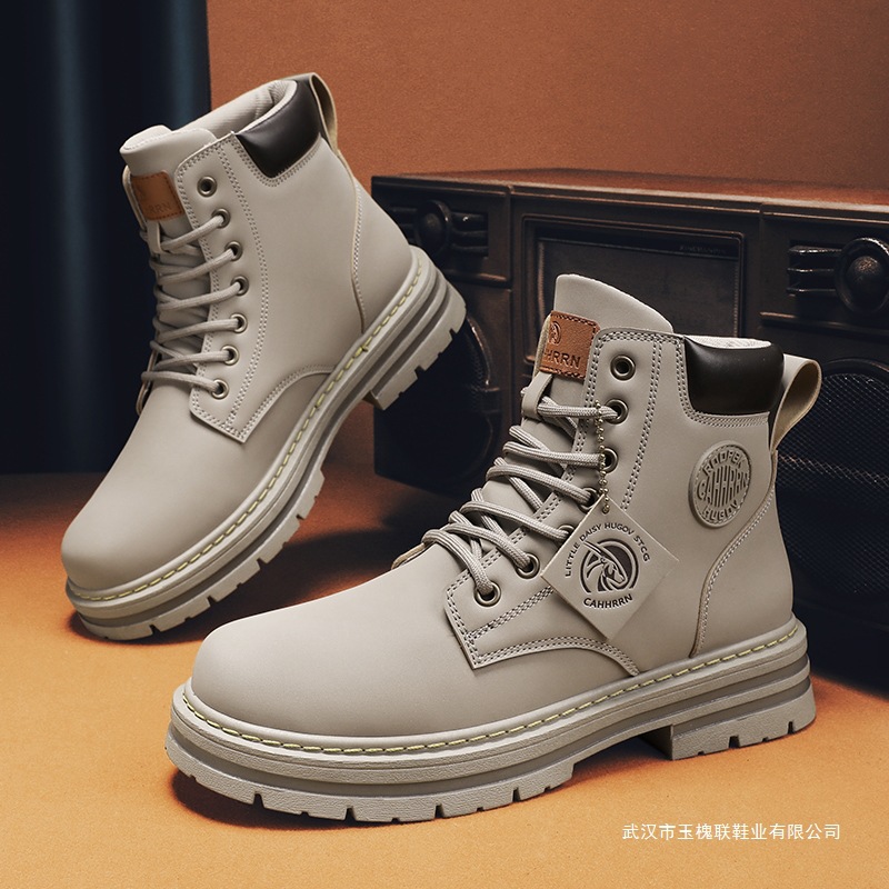 Mens Casual Versatile British-style Martens Boots foto 4