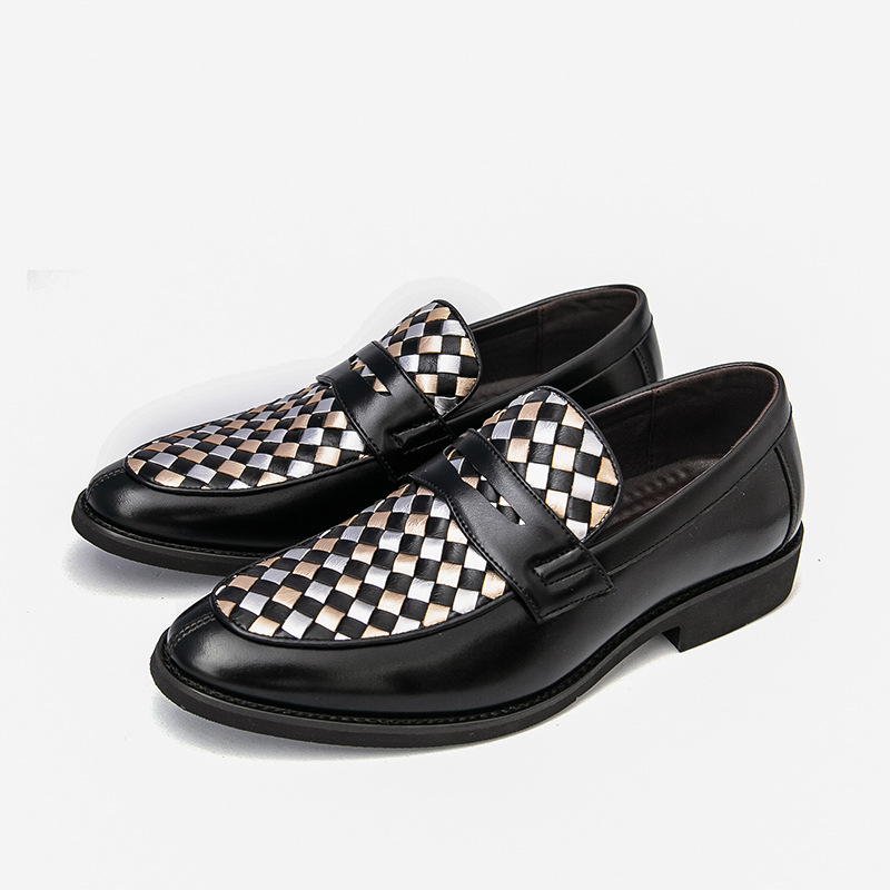Mens Casual Pointed-toe Leather Shoes foto 2