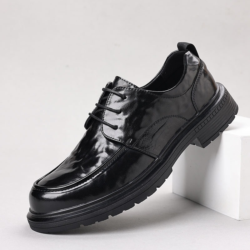 Leisure Chunky-soled Elevating Leather Shoes foto 2