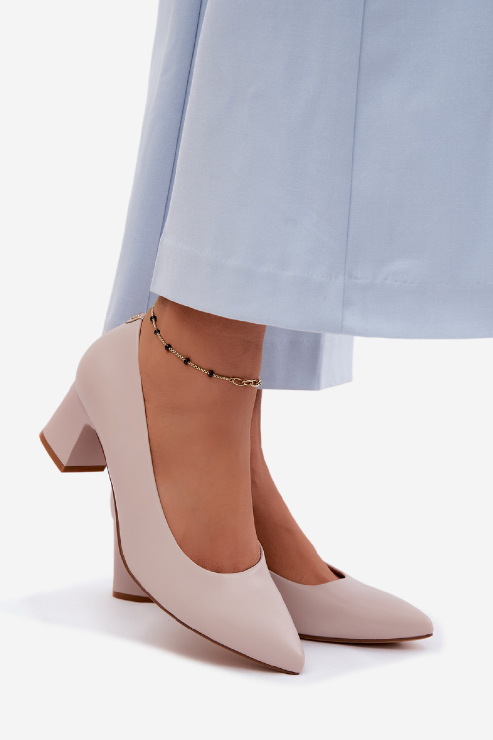 Pumps met dikke hak Step in style