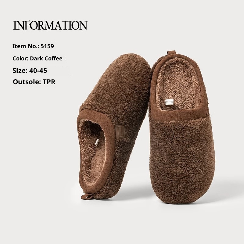 Home Indoor Non-slip Warm Velvet Cotton Slippers foto 5