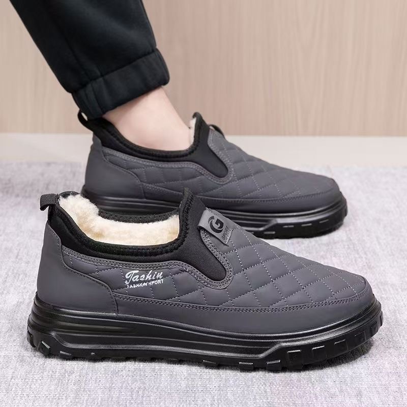 Winter Men's Cotton Shoes Fleece-lined Warm Non-slip foto 4