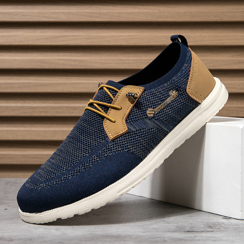 Casual Slip-on Mesh Shoes Lightweight Breathable Loafers Men Walking Running Sports Shoes foto 4