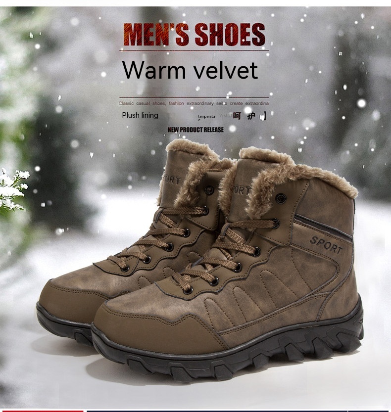 Men's Non-slip Thickening Thermal Travel Snow Boots foto 3