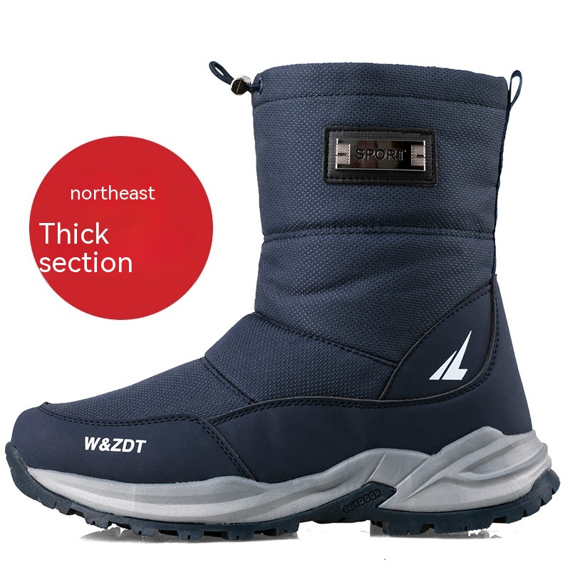 Outdoor Winter Men's Waterproof Non-slip Snow Boots foto 3